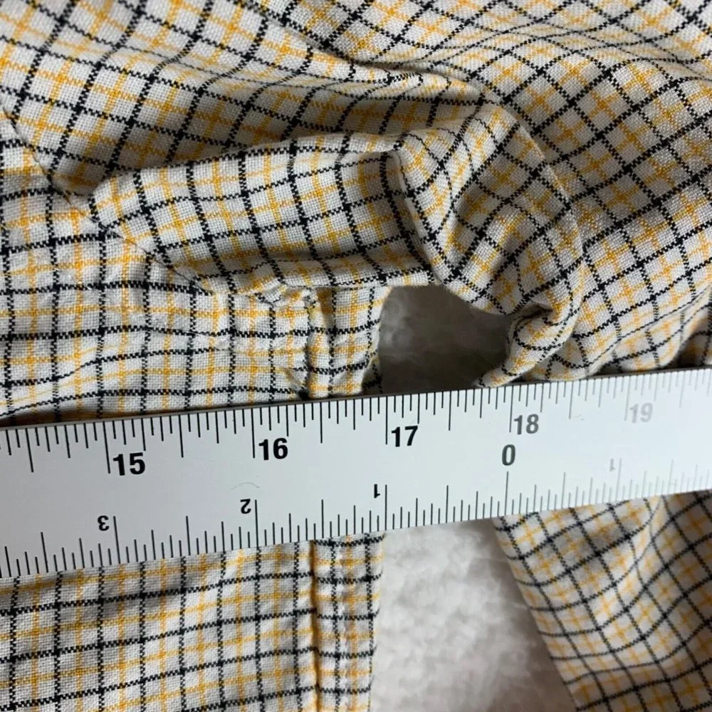 Ralph Lauren Boys‎ Long Sleeve Yellow Blue Check Oxford Shirt Size M 6481